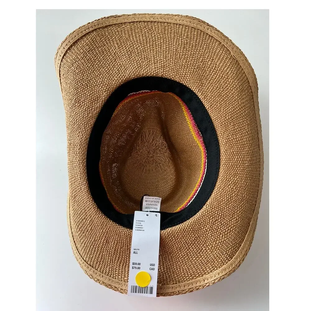 Urban Outfitters New With Tags Paper Straw Neutral Hat Boho Hip Cowboy